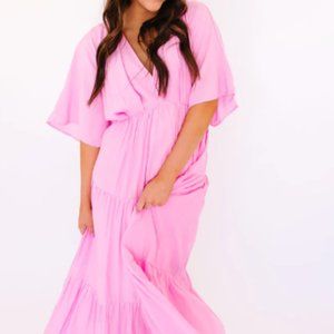 Adorable Pink Midi Dress